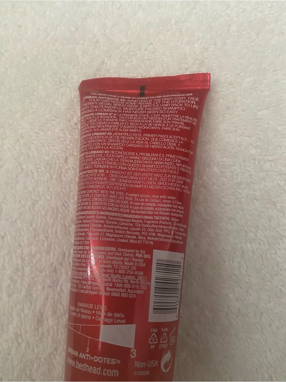 TIGI Bed Head Urban Antidotes Resurrection Shampoo Travel Size 2.54 Oz (5 pk)